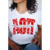 Alpha Omicron Pi Floral Big Lettered T-Shirt(White)