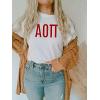 Alpha Omicron Pi University Greek T-Shirts(White)