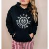 Greekgear Alpha Omicron Pi Unisex College Seal Hoodie(Black)