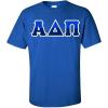 Alpha Delta Pi Two Tone Greek Lettered T-Shirt(Royal Blue)