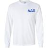 Alpha Delta Pi World Famous Crest Long Sleeve T-Shirt(White)