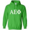 Alpha Epsilon Phi World Famous Greek Hoodie – Kelly Green with White Imprint(Kelly Green)