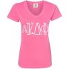 Alpha Kappa Delta Phi V-Neck T-Shirt(Crunchberry)