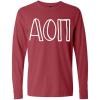 Alpha Omicron Pi AOII Greek Long Sleeve T-Shirt(Paprika)