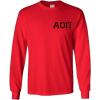 Alpha Omicron Pi AOII World Famous Crest Long Sleeve T-Shirt(Red)