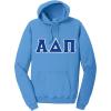 Greekgear Alpha Delta PI Pigment-Dyed Lettered Hooded Sweatshirt(Blue Moon)