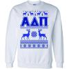 Greekgear Alpha Delta Pi Ugly Christmas Sweater Crewneck Sweatshirt(White)