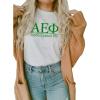 Greekgear Alpha Epsilon Phi Heavyweight T-Shirt(White)