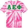 Greekgear Alpha Epsilon Phi Lettered Tie-Dye T-Shirts(Pink)