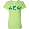 Greekgear Alpha Epsilon Phi Lettered V Neck Tee(Lime Green)