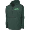 Greekgear Alpha Epsilon Phi Tackle Twill Lettered Pack N Go Pullover(Forest Green)