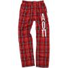 Greekgear Alpha Omicron Pi AOII Pajamas Flannel Pant(Red/White)