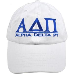 Alpha Delta PI World Famous Line Hat(White)