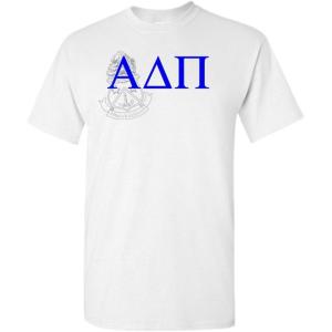 Alpha Delta Pi Greek Crest T-Shirt(Light Grey)