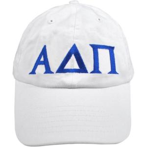 Alpha Delta Pi Greek Letter Hat(White)