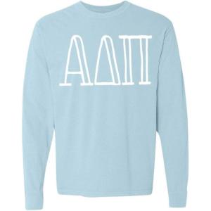 Alpha Delta Pi Greek Long Sleeve T-Shirt(Chambray)