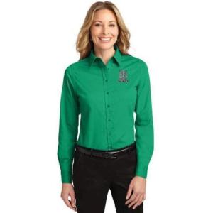 Alpha Epsilon Phi Long Sleeve Oxford(Court Green)