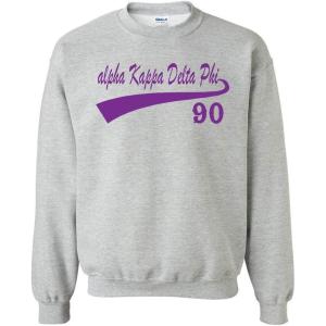 Alpha Kappa Delta Phi Tail Crewneck Sweatshirt(Light Grey)