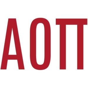 Alpha Omicron Pi AOII Big Greek Letter Window Sticker Decal 4 Inches Red(Red)