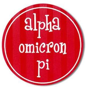 Alpha Omicron Pi AOII Bumper Stickers 4″ Round