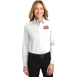 Alpha Omicron Pi Greek Letter Oxford(White/ Light Stone)