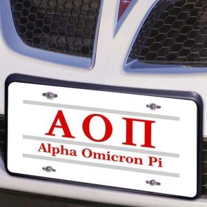 Alpha Omicron Pi Lettered Lines License Cover