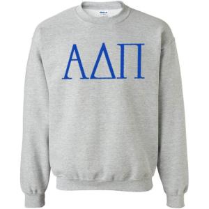 Greekgear Alpha Delta Pi University Crewneck Sweatshirt(Light Grey)