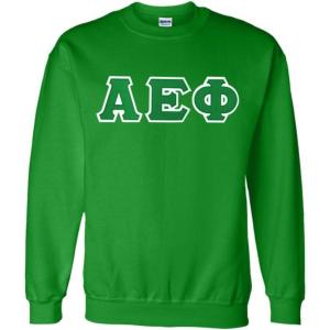 Greekgear Alpha Epsilon Phi Lettered Crewneck(Irish Green)
