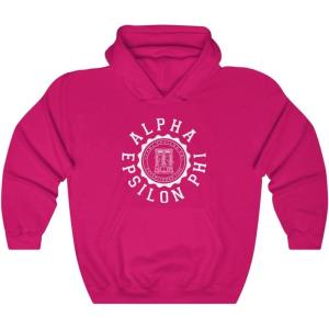 Greekgear Alpha Epsilon Phi Unisex College Seal Hoodie(Heliconia)
