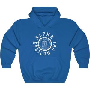 Greekgear Alpha Epsilon Phi Unisex College Seal Hoodie(Royal)
