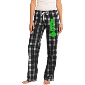 Greekgear Alpha Epsilon Phi Women’s Flannel Plaid Pant – PJ’s(Black)