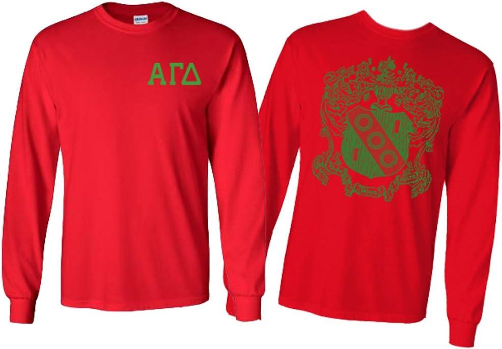 imageAlpha Gamma Delta World Famous Crest Long Sleeve TShirtRed