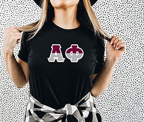 imageAlpha Phi Two Tone Greek Lettered TShirtBlack