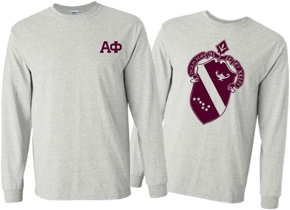 imageAlpha Phi World Famous Crest Long Sleeve TShirtLight Grey