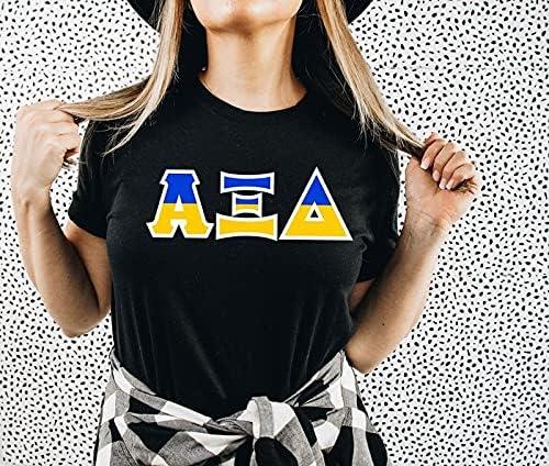imageAlpha Xi Delta Two Tone Greek Lettered TShirtBlack