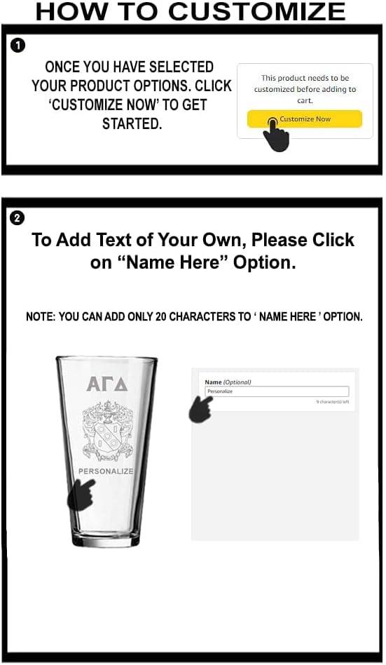 imageGreekgear Alpha Phi Mixing Glass Transparent