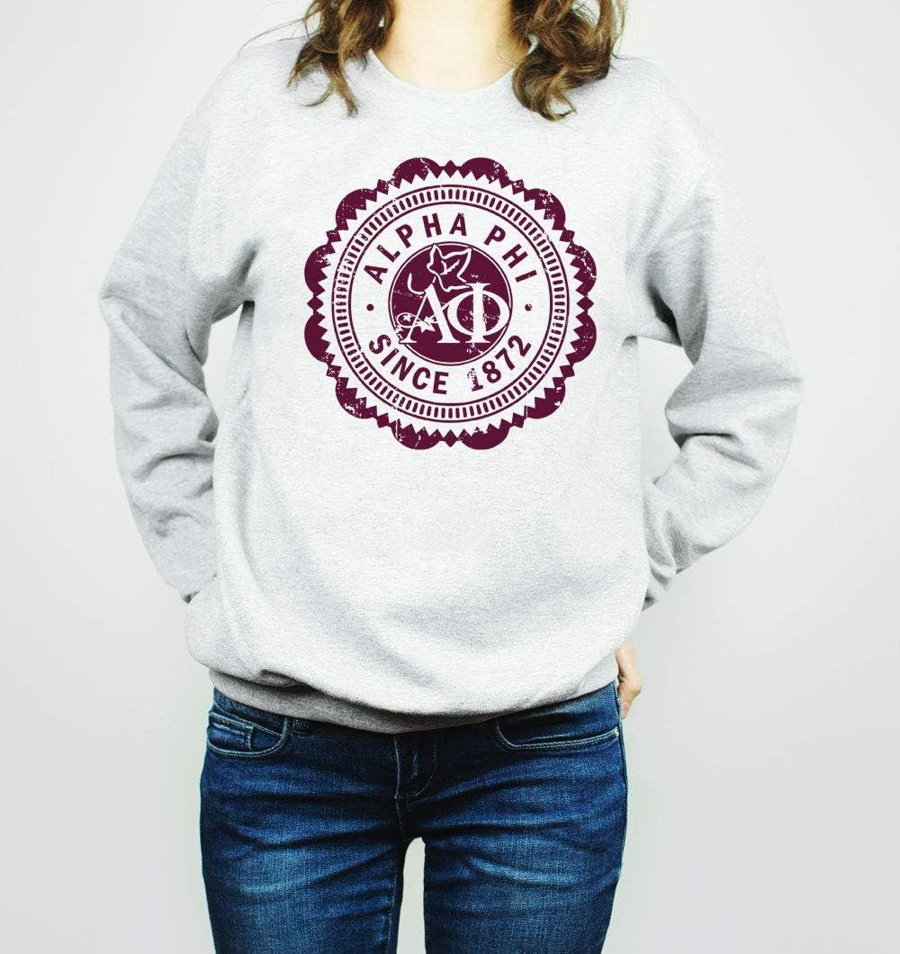 imageGreekgear Alpha Phi Seal Crew Neck SweatshirtGold