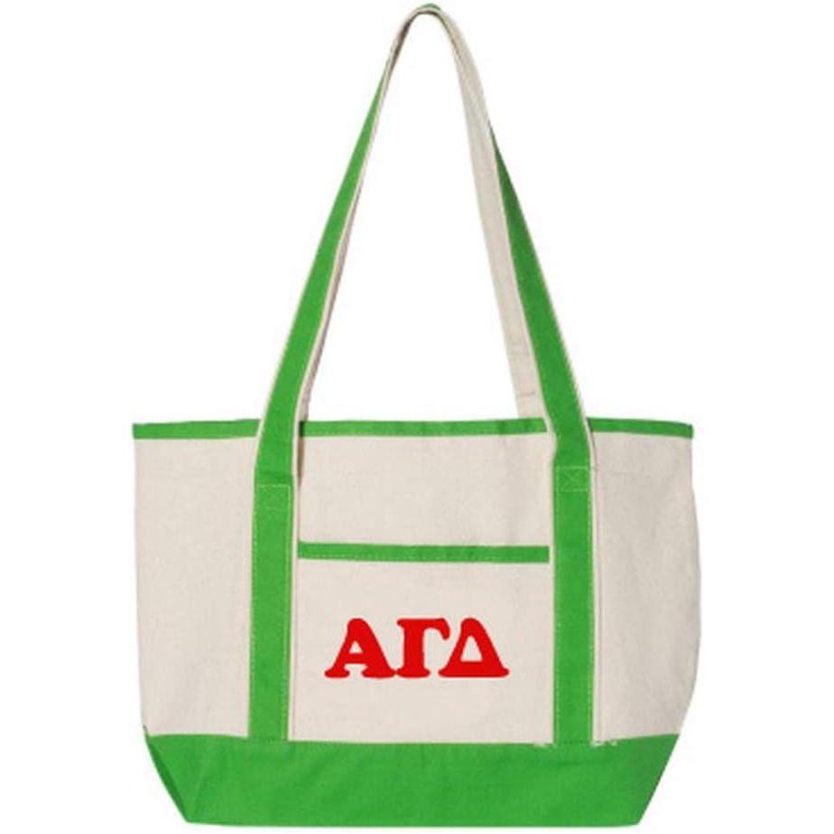 imageAlpha Gamma Delta Sailing Tote BagNatural Lime Green
