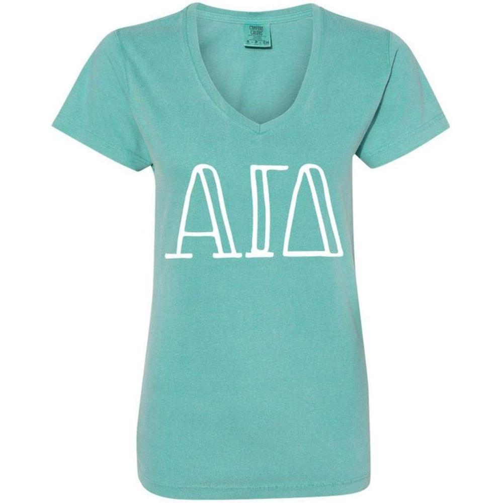 imageAlpha Gamma Delta VNeck TShirtLagoon