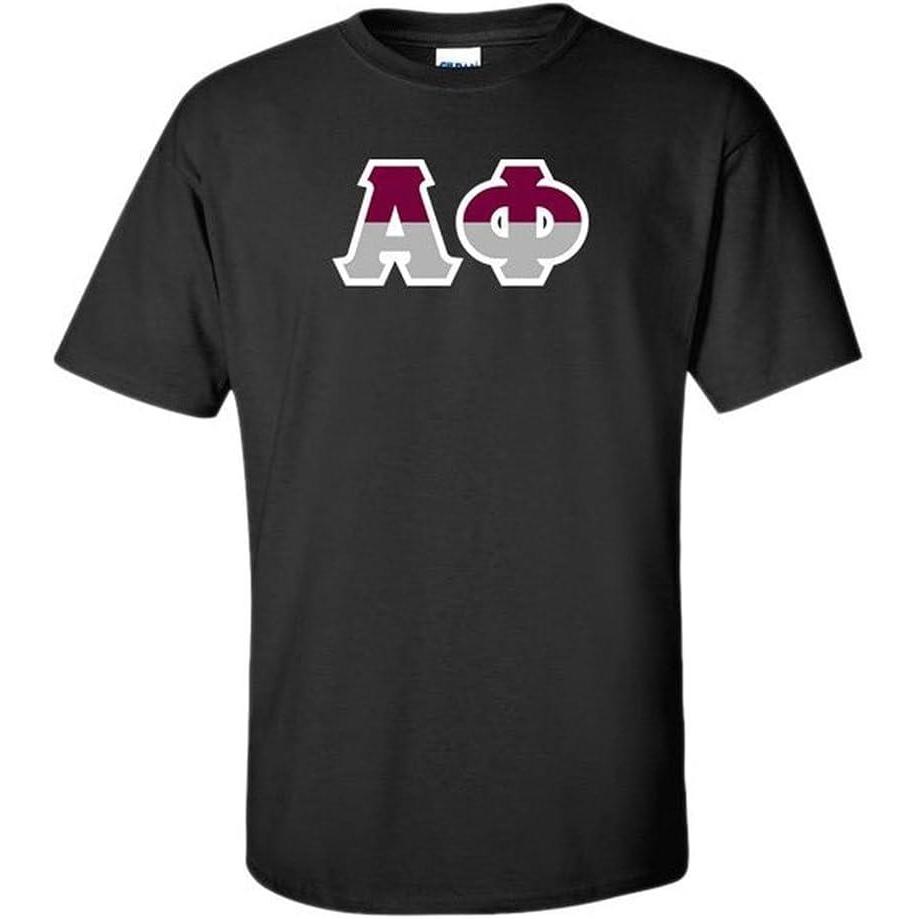 imageAlpha Phi Two Tone Greek Lettered TShirtBlack