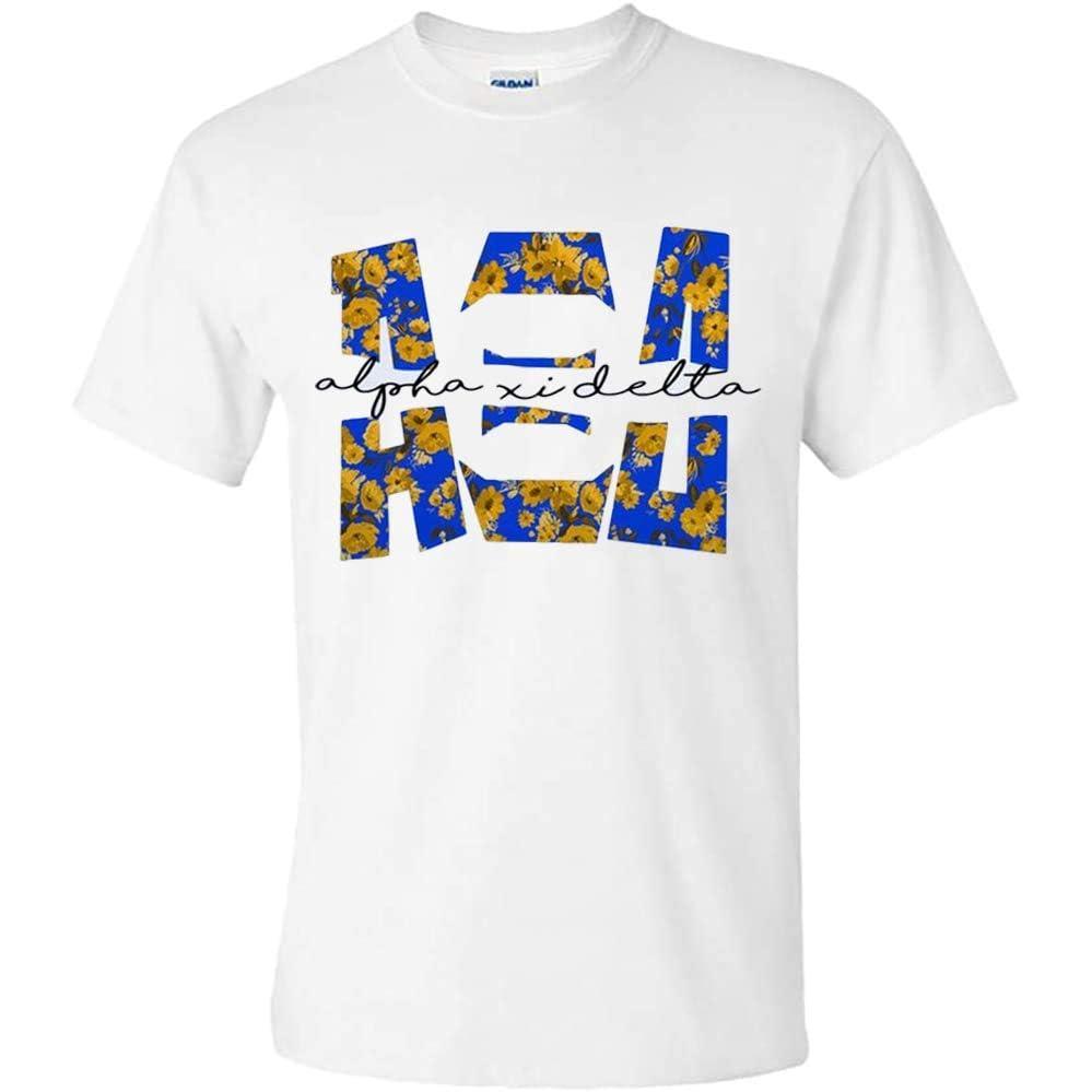 imageAlpha Xi Delta Floral Big Lettered TShirtWhite