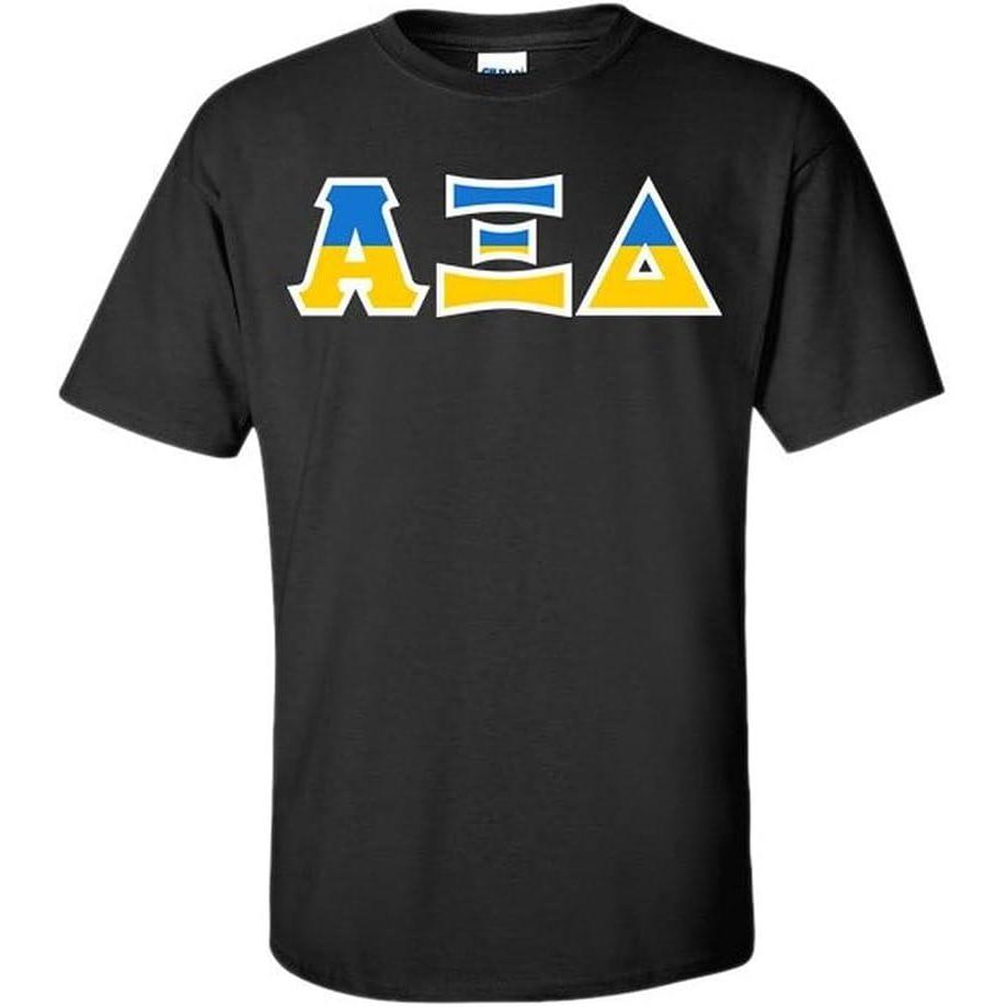 imageAlpha Xi Delta Two Tone Greek Lettered TShirtBlack