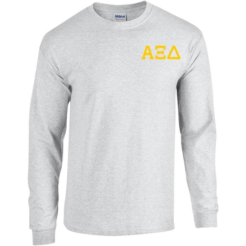 imageAlpha Xi Delta World Famous Crest Long Sleeve TShirtLight Grey