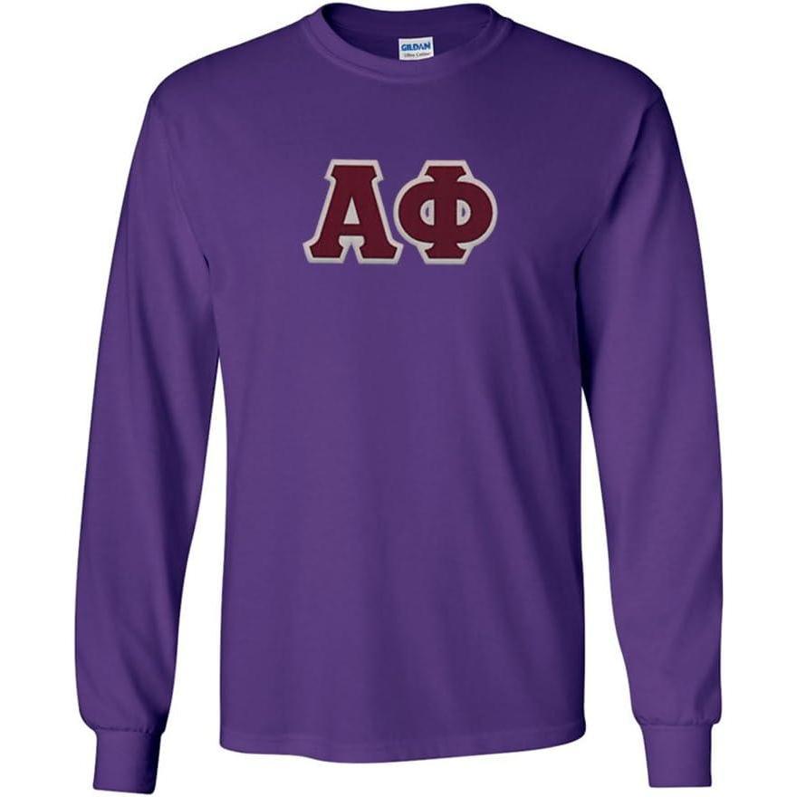 imageGreekgear Alpha Phi Lettered Long Sleeve TeeRed