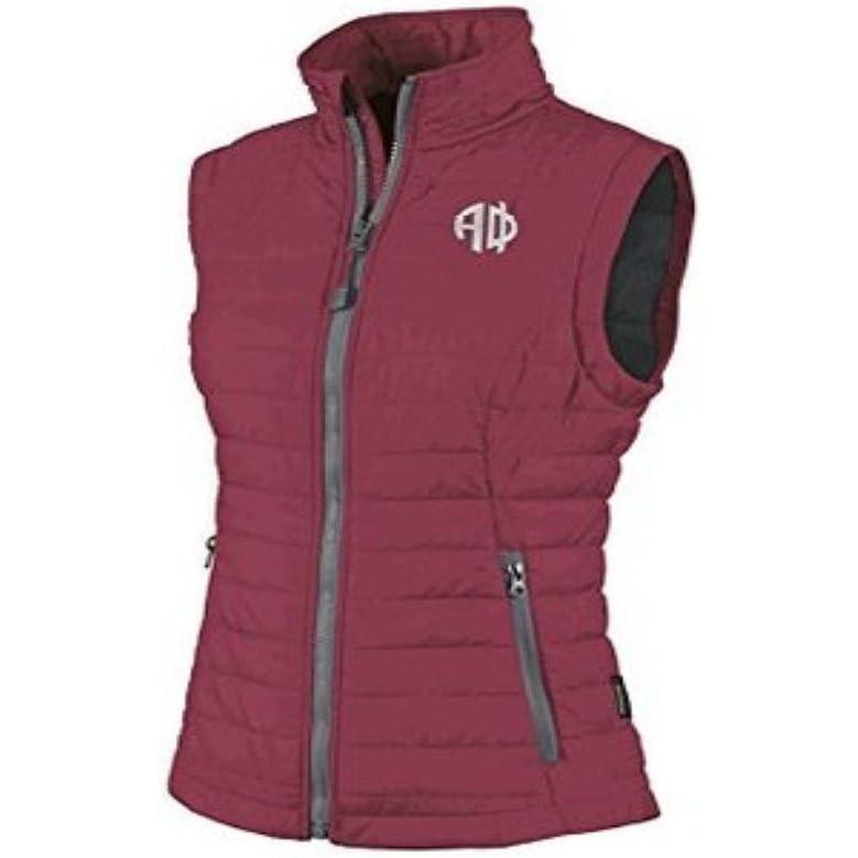 imageGreekgear Alpha Phi Quilted VestMaroon