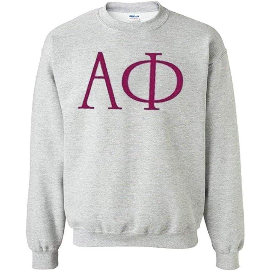 imageGreekgear Alpha Phi University Crewneck SweatshirtLight Grey