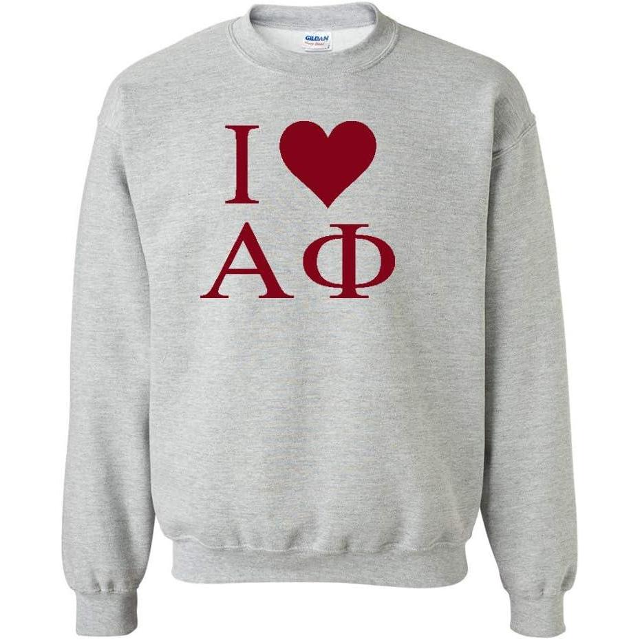 imageI Love Alpha Phi Crewneck SweatshirtLight Grey