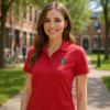Alpha Gamma Delta Emblem Polo(True Red)