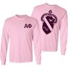 Alpha Phi World Famous Crest Long Sleeve T-Shirt(Pink)