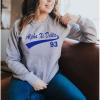 Alpha Xi Delta Tail Crewneck Sweatshirt(Light Grey)
